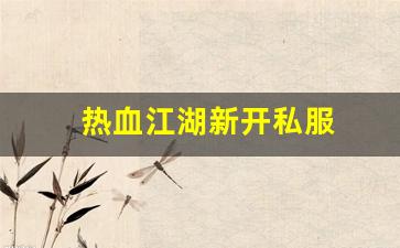 新开热血江湖sf：热血江湖新开私服 (12)