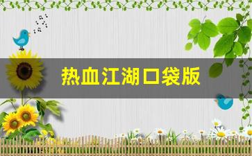 热血江湖口袋版(热血江湖完美版)