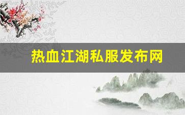 热血江湖私服发布网(热血江湖私发网6000) (2)