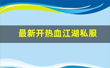 热血江湖私服新开：最新开热血江湖私服 (9)