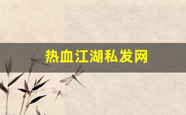 热血江湖私发网(热血江湖私发网4000)