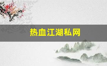 热血江湖私网(热血江湖私网官网)