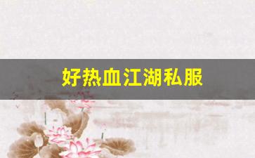 今天新开sf：好热血江湖私服 (10)